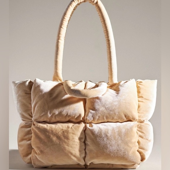 Anthropologie Velvet Puffer Tote - Picture 3 of 3